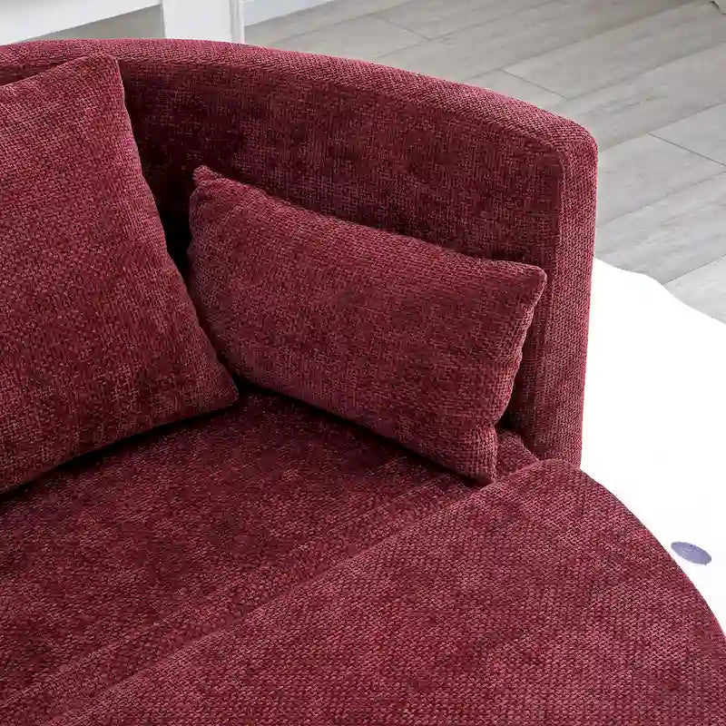 Letto pieghevole in lino, Divano letto a terra, Letto circolare, Divano futon regolabile, Divano pieghevole pigro per soggiorno