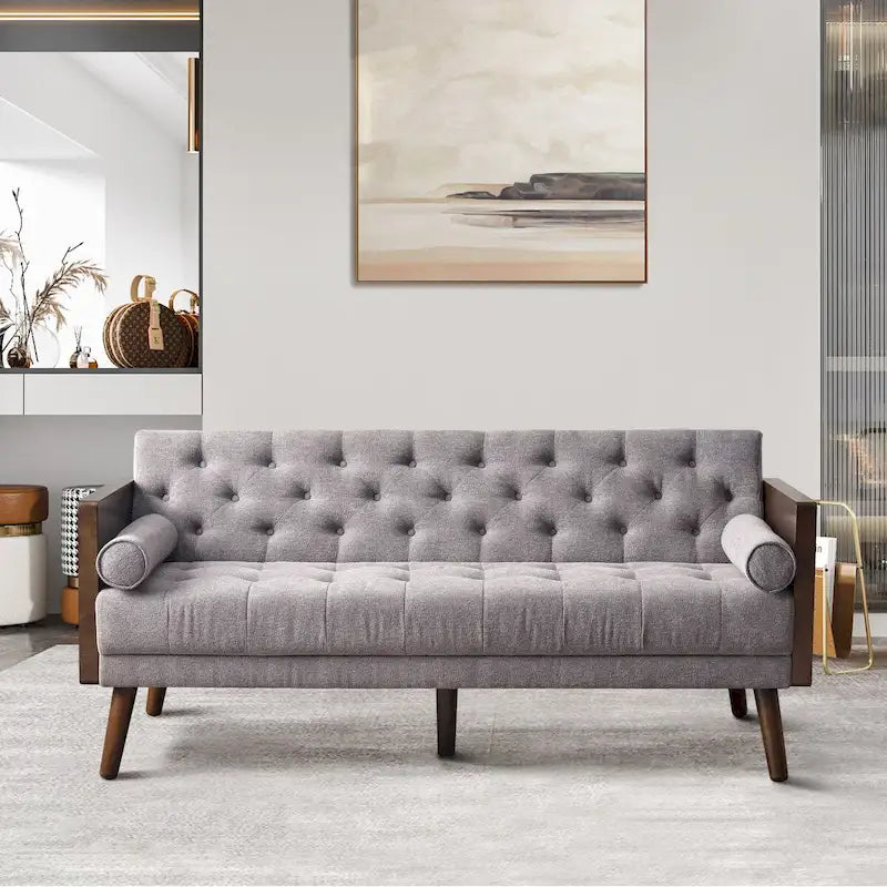 Divano letto pieghevole regolabile Mid Century Modern per soggiorno