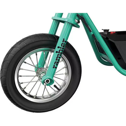 Bicicletta elettrica da passeggio Razor Rambler 12" Step Over - Menta: Motore da 250 W, telaio in acciaio