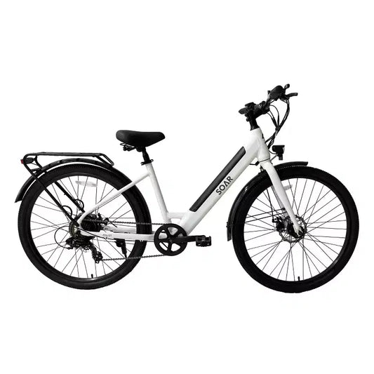 Soar Adult City ST 350 27.5'' Step-Thru Electric Cruiser Bike