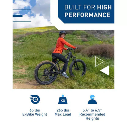 Bici elettrica da montagna Hiboy Adult P6 26" con telaio alto - Nera