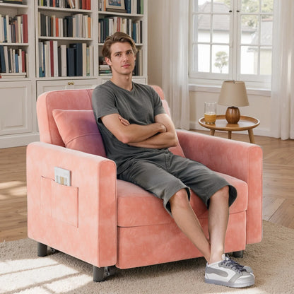 Divano letto trasformabile 3-in-1, Poltrona letto estraibile, Letto pieghevole convertibile per soggiorno