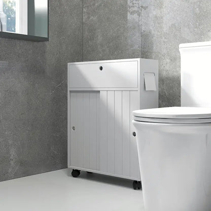 Mobiletto per bagno piccolo con foro per carta