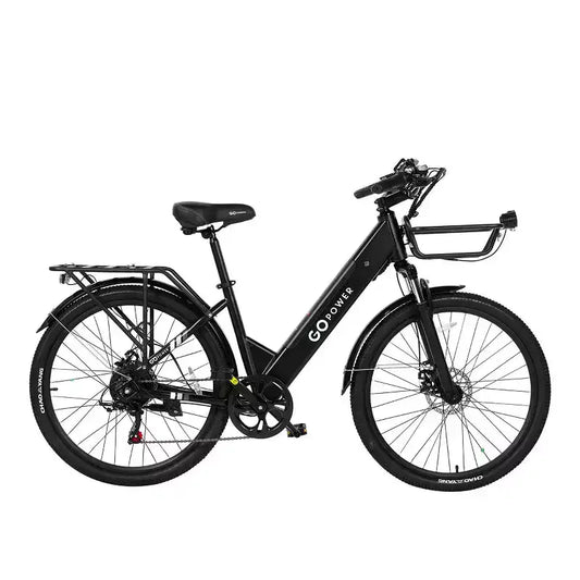 GoPowerBike GoVelo Electric Bike for Adults  500W Motor, Removable Battery, 26 Tires, 20 MPH Top Speed, 50+ Mile Range