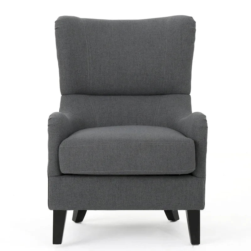 Poltrona a pozzetto con schienale alto e gambe in legno di betulla – 27L x 32,6P x 38,75A
