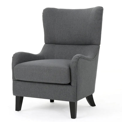 Poltrona a pozzetto con schienale alto e gambe in legno di betulla – 27L x 32,6P x 38,75A