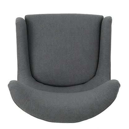 Poltrona a pozzetto con schienale alto e gambe in legno di betulla – 27L x 32,6P x 38,75A