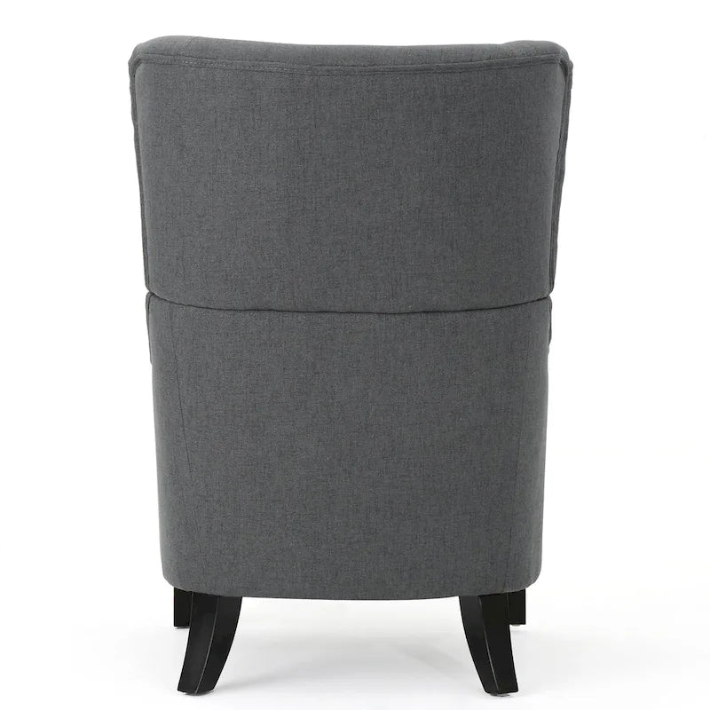 Poltrona a pozzetto con schienale alto e gambe in legno di betulla – 27L x 32,6P x 38,75A