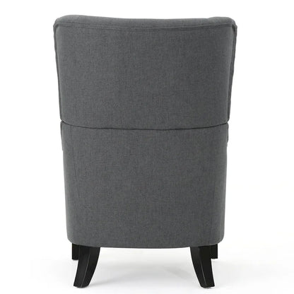 Poltrona a pozzetto con schienale alto e gambe in legno di betulla – 27L x 32,6P x 38,75A