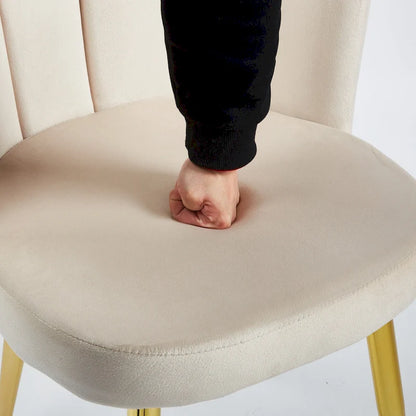 Sedie da pranzo in velluto con gambe dorate – Sedute eleganti d'accento