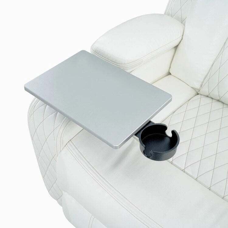 Divano ad angolo reclinabile di lusso a 5 e 6 posti con LED, USB, ricarica wireless, Bluetooth e vano contenitore