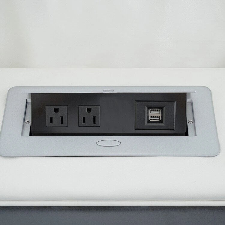 Divano ad angolo reclinabile di lusso a 5 e 6 posti con LED, USB, ricarica wireless, Bluetooth e vano contenitore