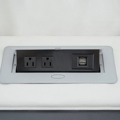 Divano ad angolo reclinabile di lusso a 5 e 6 posti con LED, USB, ricarica wireless, Bluetooth e vano contenitore
