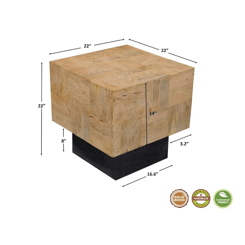 Tavolino da salotto in legno massello di mango – Tavolino da caffè e tavolino da appoggio