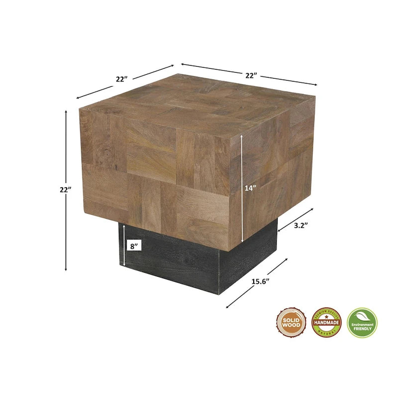 Tavolino da salotto in legno massello di mango – Tavolino da caffè e tavolino da appoggio
