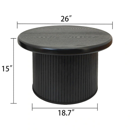 Modern Round Nesting Coffee Tables – Stackable Double Table for Living Room