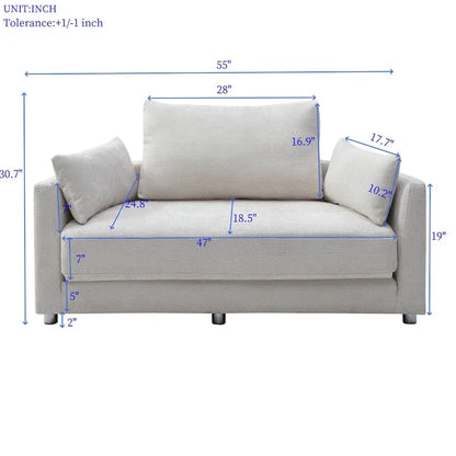 Letto pieghevole in lino, Divano letto a terra, Letto circolare, Divano futon regolabile, Divano pieghevole pigro per soggiorno