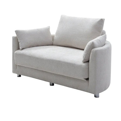 Letto pieghevole in lino, Divano letto a terra, Letto circolare, Divano futon regolabile, Divano pieghevole pigro per soggiorno