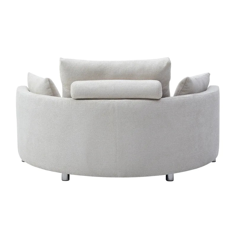 Letto pieghevole in lino, Divano letto a terra, Letto circolare, Divano futon regolabile, Divano pieghevole pigro per soggiorno