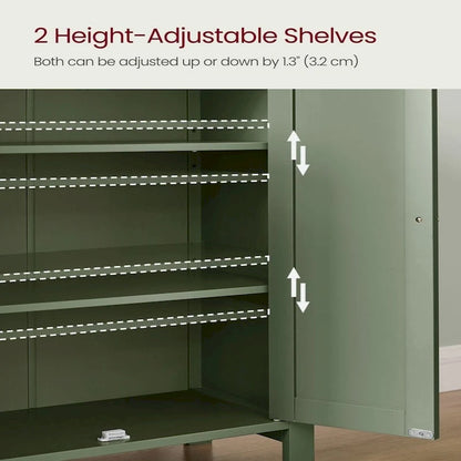 Mobiletto contenitore moderno verde bosco per bagno, con ripiani regolabili e design salvaspazio - 30P x 60L x 80A cm