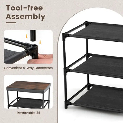 2-Drawer Fabric Dresser Storage Organizer & Nightstand