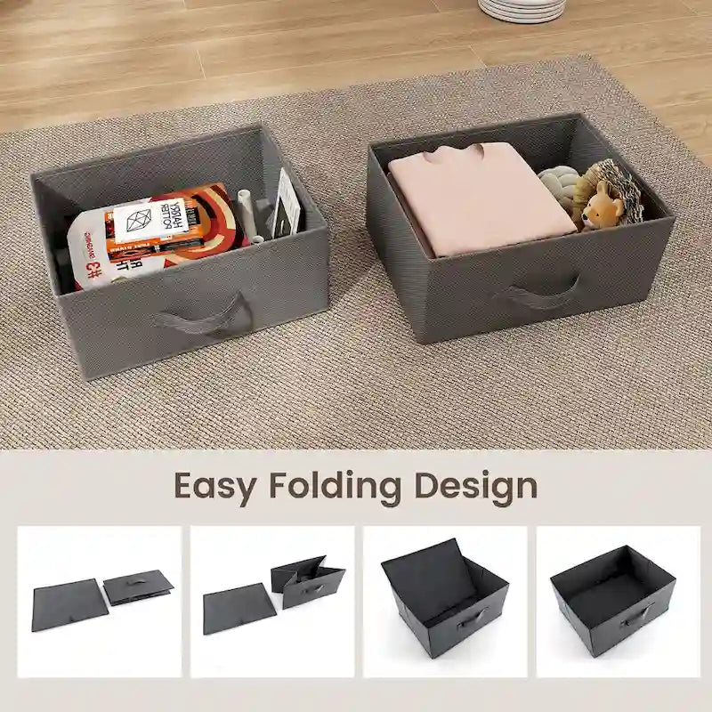 2-Drawer Fabric Dresser Storage Organizer & Nightstand