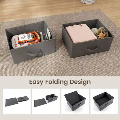 2-Drawer Fabric Dresser Storage Organizer & Nightstand