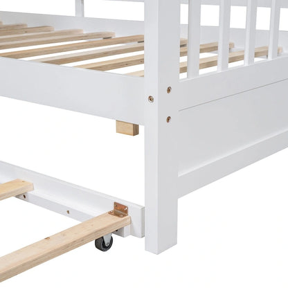Queen Upholstered Bed with Wingback Headboard & 4 Storage Drawers
