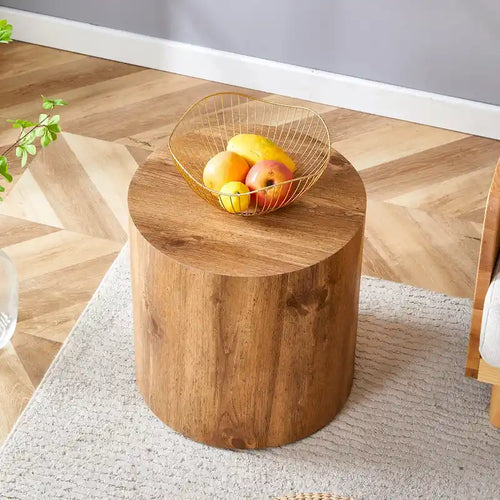 15,7 Table basse ronde moderne avec motif tendance et base stable pour le salon