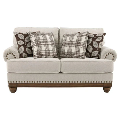 Divanetto tradizionale marrone grano con borchie decorative