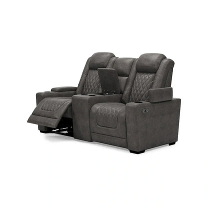 Divanetto reclinabile elettrico Signature Design by Ashley HyllMont grigio con consolle - 71.75 L x 39 P x 44 A