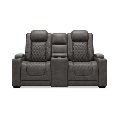 Divanetto reclinabile elettrico Signature Design by Ashley HyllMont grigio con consolle - 71.75 L x 39 P x 44 A