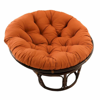 Sedia Papasan in rattan da 42 pollici con cuscino in twill