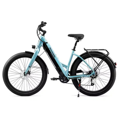 Schwinn Adult Coston DX 27.5 Bicicletta elettrica ibrida a scavalco basso