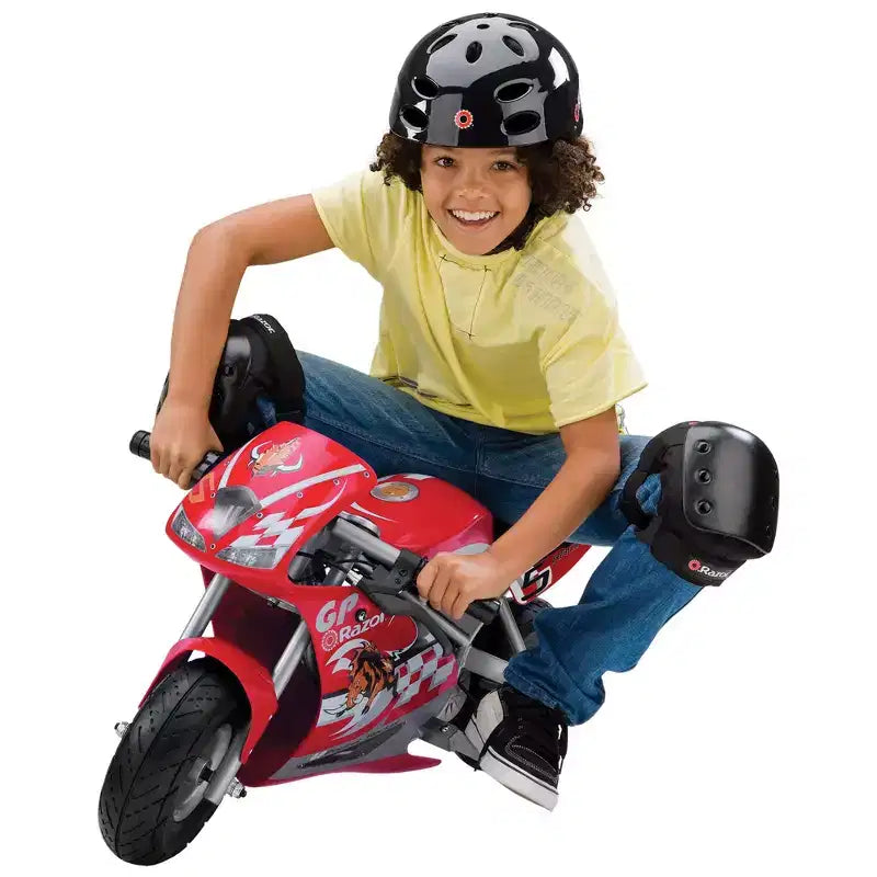 Razor Mini Moto Elettrica da Corsa 24 Volt, 1 Velocità, Moto da Corsa Dirt Bike, con Pneumatici da 10 Pollici, Velocità Fino a 24 km/h, Età 13+, Confezione da 2, Rossa