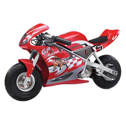 Razor Mini Moto Elettrica da Corsa 24 Volt, 1 Velocità, Moto da Corsa Dirt Bike, con Pneumatici da 10 Pollici, Velocità Fino a 24 km/h, Età 13+, Confezione da 2, Rossa