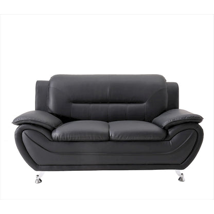 Sanuel 61.3 Faux Leather Pillow Top Arm Loveseat - N/A