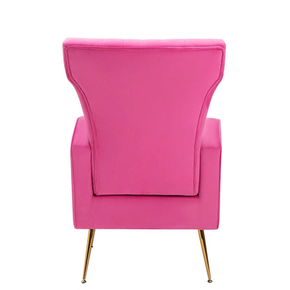 Poltrona d'accento in velluto con gambe dorate