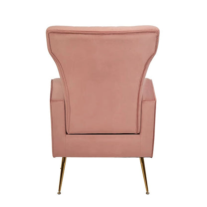 Poltrona d'accento in velluto con gambe dorate