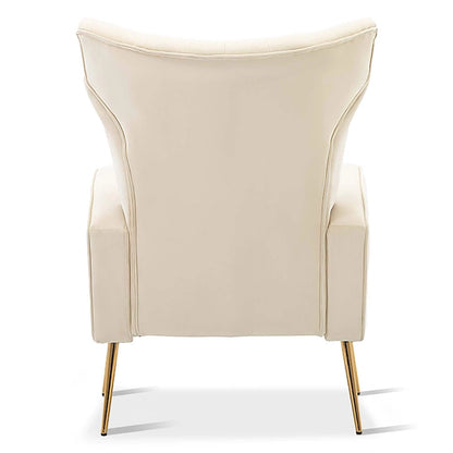 Poltrona d'accento in velluto con gambe dorate