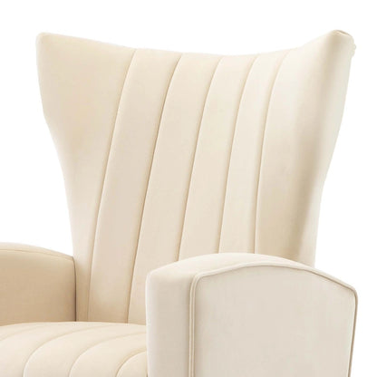 Poltrona d'accento in velluto con gambe dorate