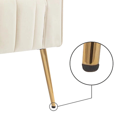 Poltrona d'accento in velluto con gambe dorate