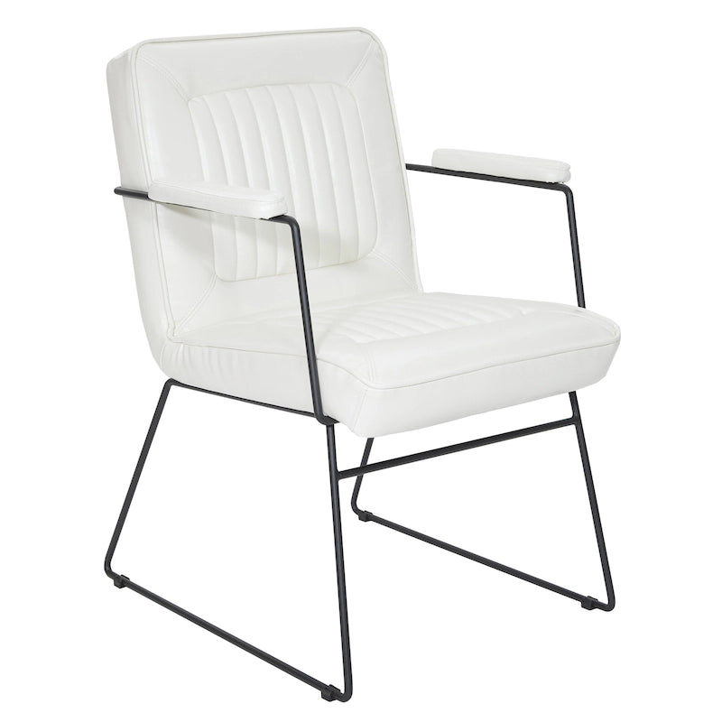 Poltrona con Accenti in Ecopelle con Base a Slitta – Design Moderno e Minimalista