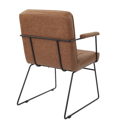 Poltrona con Accenti in Ecopelle con Base a Slitta – Design Moderno e Minimalista