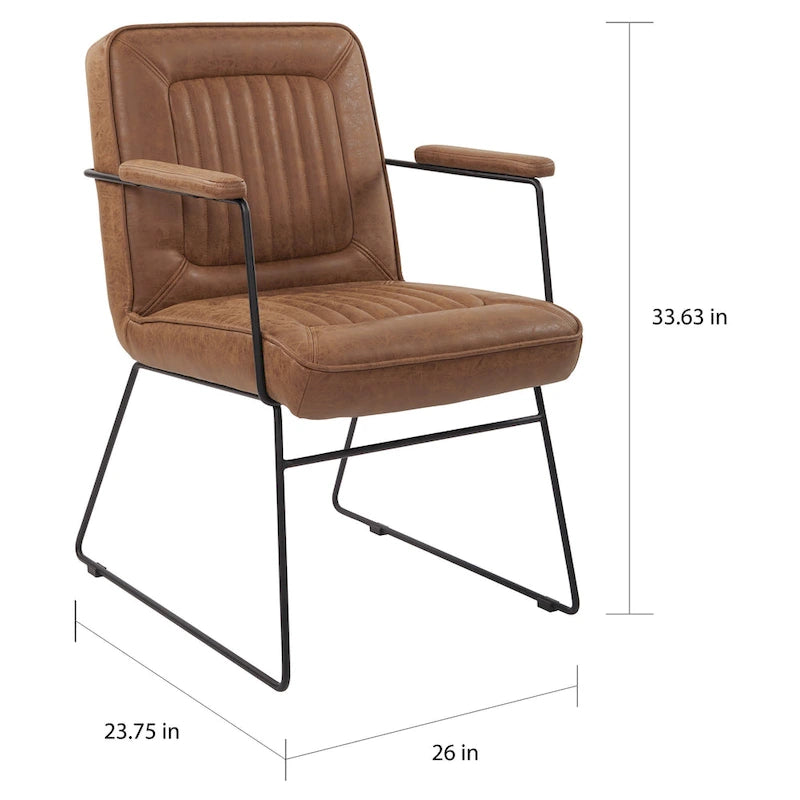 Poltrona con Accenti in Ecopelle con Base a Slitta – Design Moderno e Minimalista