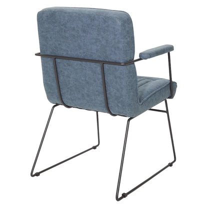 Poltrona con Accenti in Ecopelle con Base a Slitta – Design Moderno e Minimalista