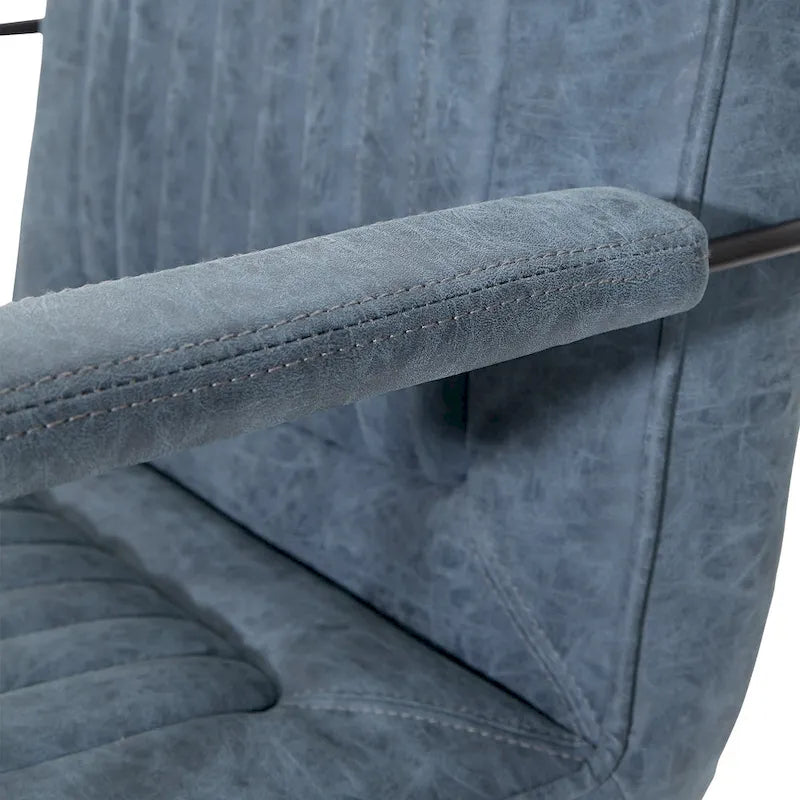 Poltrona con Accenti in Ecopelle con Base a Slitta – Design Moderno e Minimalista