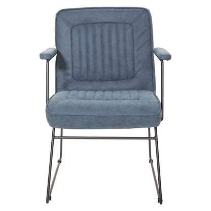 Poltrona con Accenti in Ecopelle con Base a Slitta – Design Moderno e Minimalista