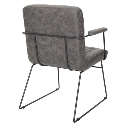 Poltrona con Accenti in Ecopelle con Base a Slitta – Design Moderno e Minimalista