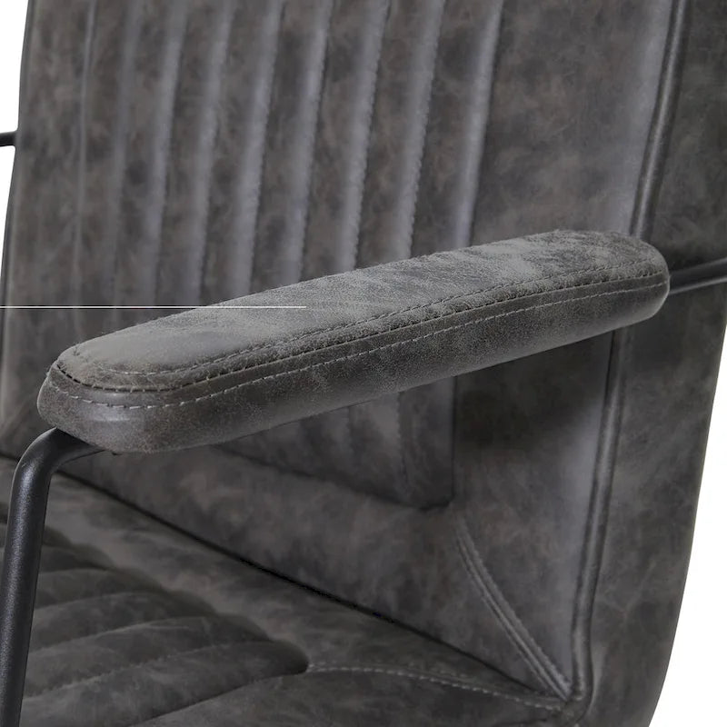Poltrona con Accenti in Ecopelle con Base a Slitta – Design Moderno e Minimalista